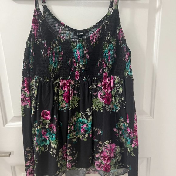 NWOT Torrid Floral Babydoll Tank - Picture 2 of 2